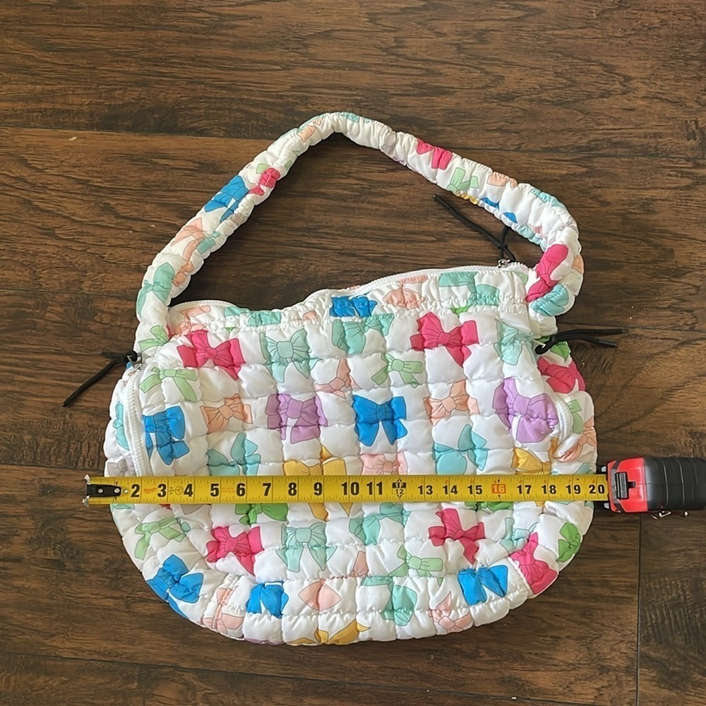 Katydid White Quilted Bow Shoulder Bag - Picture 8 of 9